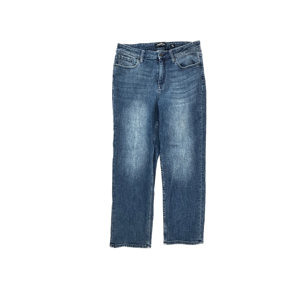 Flag & Anthem High Rise Straight Crop Women's size 10 Dark Wash Blue Denim jeans